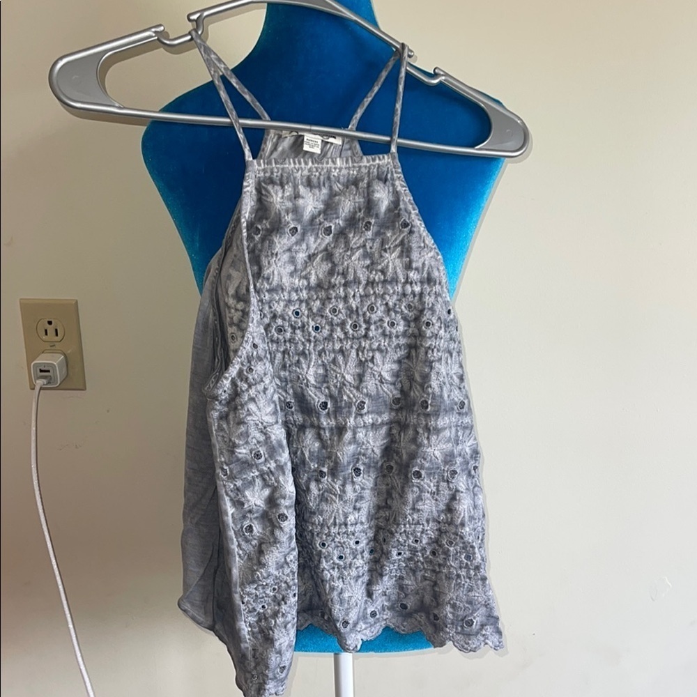 American Eagle Outfitters Gray Blue Camisole Top